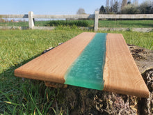 Charger l'image dans la galerie, Planche de service résine époxy et chêne massif