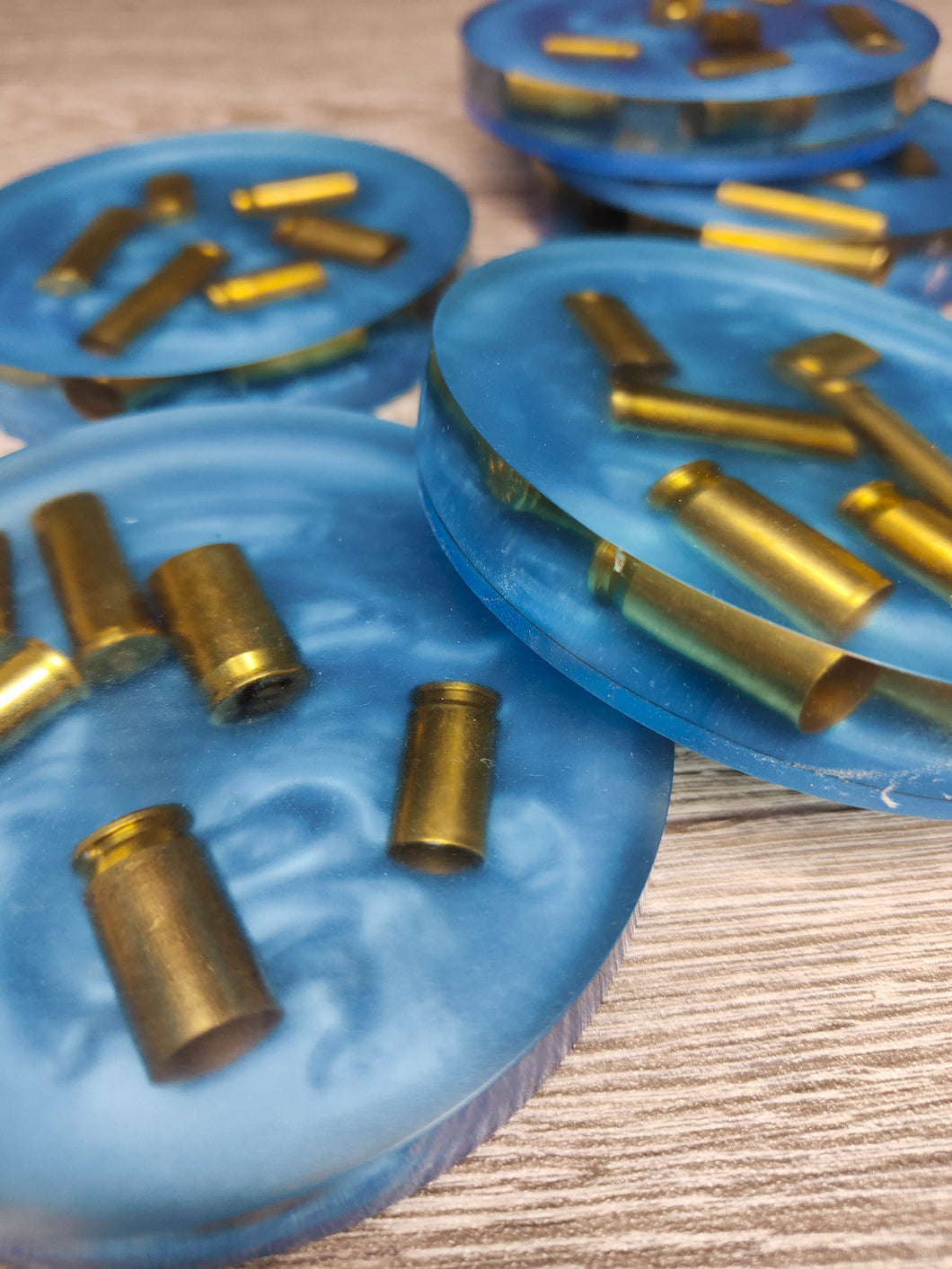 Dessous de verre bleu du chasseur